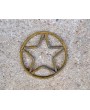 Metal Star Circle Decoration - Handmade Rebar Texas Star Art