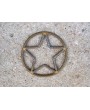 Metal Star Circle Decoration - Handmade Rebar Texas Star Art