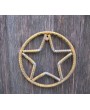 Metal Star Circle Decoration - Handmade Rebar Texas Star Art