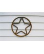 Metal Star Circle Decoration - Handmade Rebar Texas Star Art