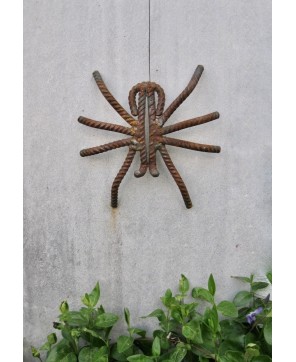 Metal Spider Rebar Sculpture - Handmade Rustic Garden Art