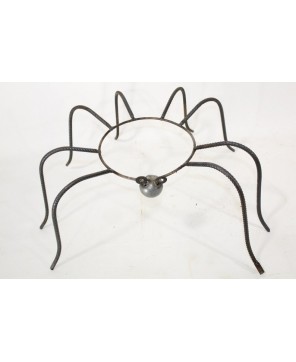 Spider Gazing Ball Holder - Wrought Iron Plant Stand for Outdoor Use