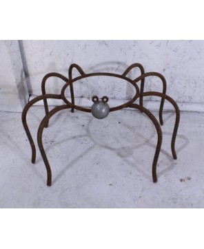 Spider Gazing Ball Holder - Wrought Iron Plant Stand for Outdoor Use