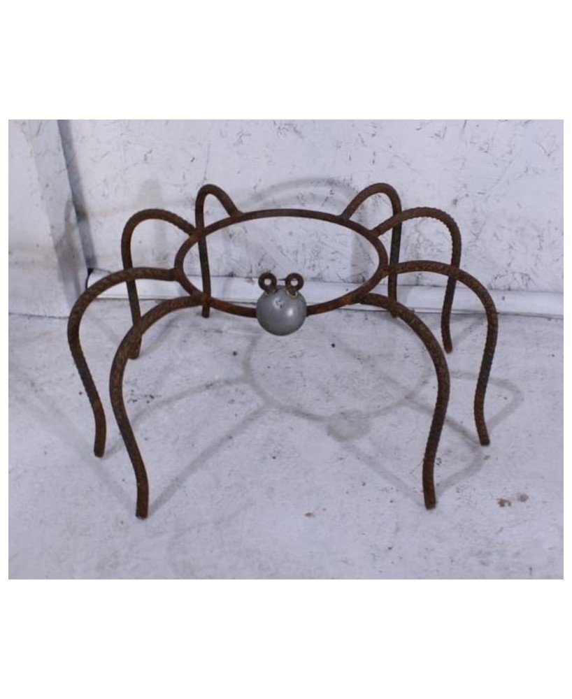 Spider Gazing Ball Holder - Wrought Iron Plant Stand for Outdoor Use