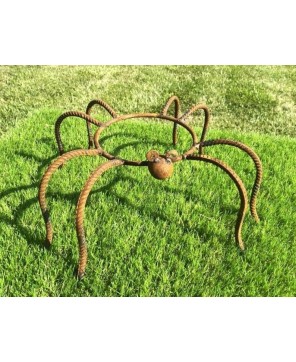 Spider Gazing Ball Holder - Wrought Iron Plant Stand for Outdoor Use