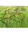 Spider Gazing Ball Holder - Wrought Iron Plant Stand for Outdoor Use