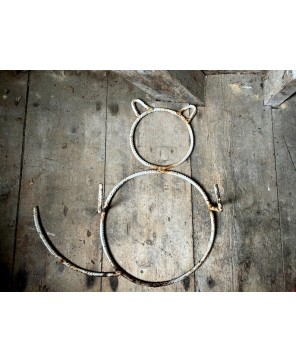 Handmade Rebar Cat Coat Rack | Rustic Folk Art Decor