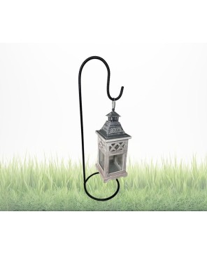 Heavy-Duty Rebar Shepherd’s Hook with Base | Wind Chime Stand