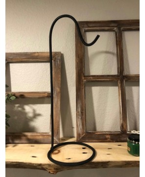 Heavy-Duty Rebar Shepherd’s Hook with Base | Wind Chime Stand