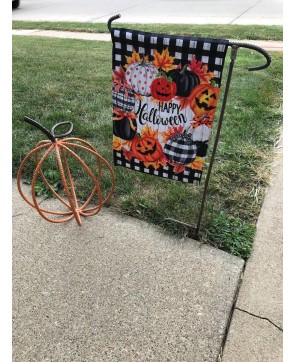 Handmade Metal Rebar Flag Stand for Yard and Garden Decor