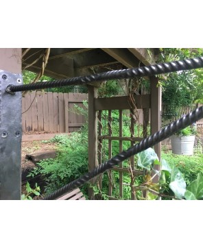 Large Forged Rebar Wall Bracket for Hanging Planters