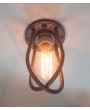 Industrial Steampunk Rebar Sconce Wall Light – E26/E27 Compatible
