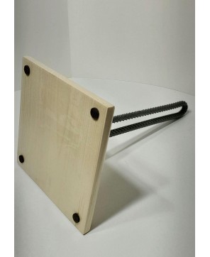 Handmade Rebar Paper Towel Holder – Polished Steel & Pine Base