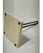 Handmade Rebar Paper Towel Holder – Polished Steel & Pine Base