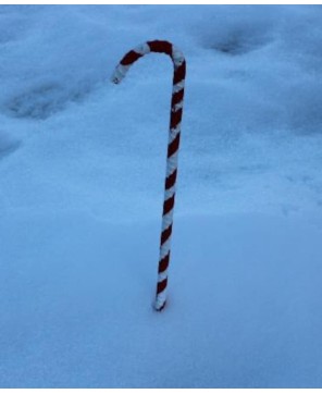 Handmade Rebar Candy Cane – Rustic Outdoor Holiday Decor