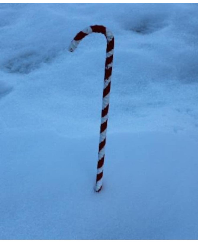 Handmade Rebar Candy Cane – Rustic Outdoor Holiday Decor