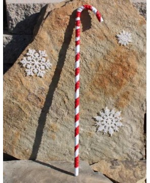Handmade Rebar Candy Cane – Rustic Outdoor Holiday Decor