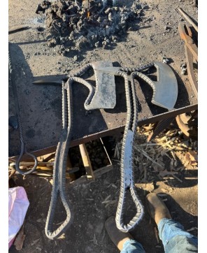Hand-Forged Rebar Tactical Axe – Durable & Lightweight