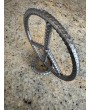 Metal Rebar Peace Symbol Sculpture – Compact and Durable