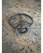 Metal Rebar Peace Symbol Sculpture – Compact and Durable