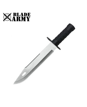 Tactical Fixed-Blade Survival Knife with Nylon Sheath for Outdoor Use