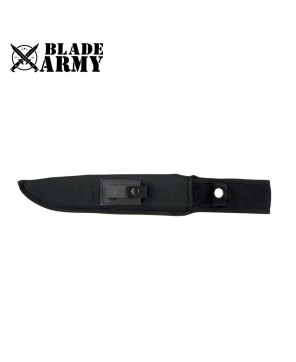 Tactical Fixed-Blade Survival Knife with Nylon Sheath for Outdoor Use