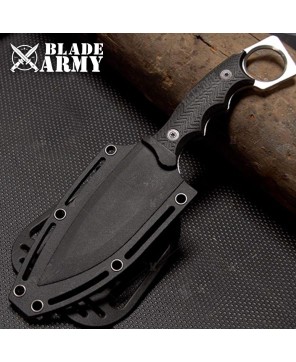 Fixed Blade Tactical Hunting Knife with ABS Sheath for Outdoor Use