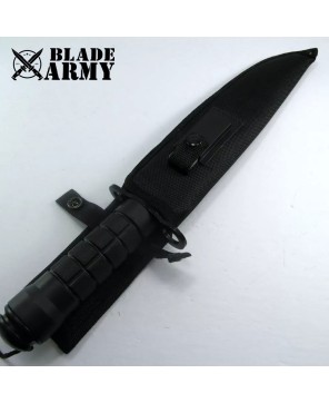 Tactical Fixed-Blade Stainless Steel Survival Knife with Nylon Sheath