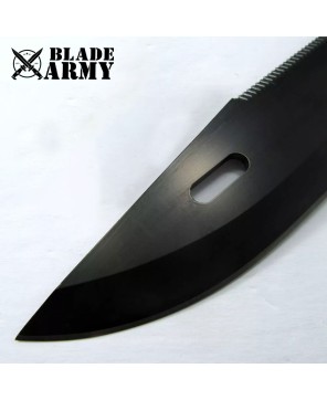 Tactical Fixed-Blade Stainless Steel Survival Knife with Nylon Sheath