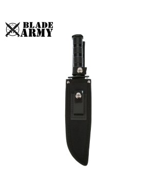 Military Stainless Steel Survival Bowie Knife with Nylon Sheath