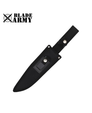 Tactical Black Stainless Steel Survival Knife with Nylon Sheath