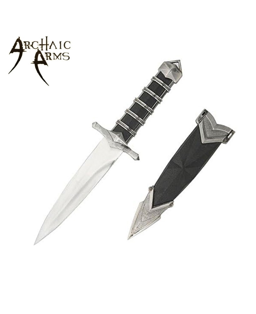 Steel Ring-Hilted Dagger – Decorative Medieval Dagger with Scabbard