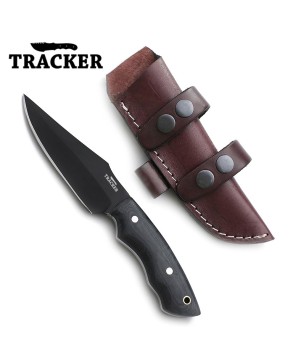 Handmade G10 Tactical Knife with D2 Steel Blade & Buffalo Leather