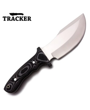 Micarta Handle D2 Tool Steel Tactical Hunting Knife with Leather Sheat