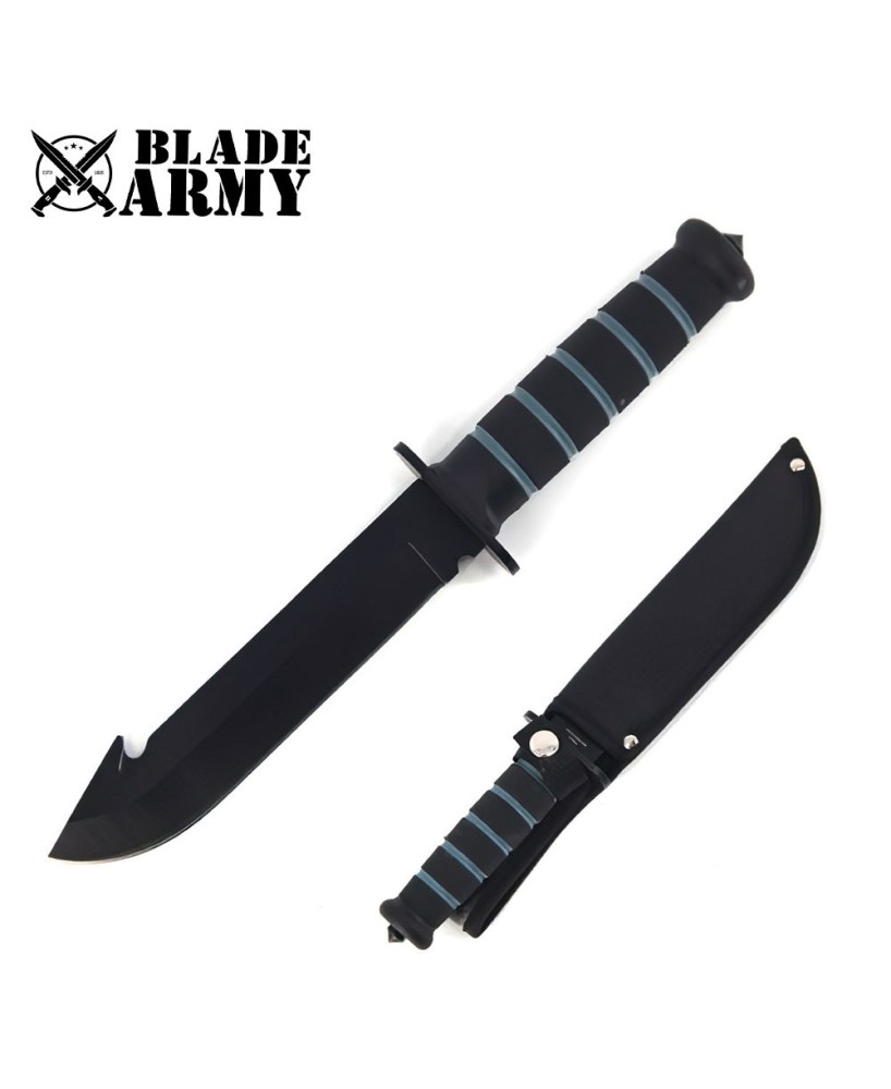 Tactical Fixed Blade Survival Knife with Gut Hook and Glass Breaker