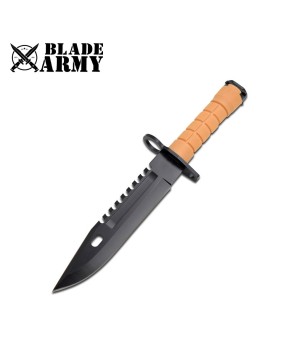 Military Tactical Survival Knife with Saw-Back Blade and Sheath