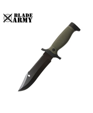 Black Bear Tactical Knife with ABS and Rubber Handle & Sheath