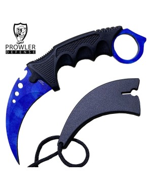 7.6" Blue Sapphire CSGO Karambit Neck Knife with Sheath