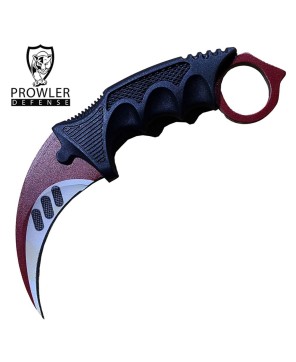 7.6" Red Autotronic CSGO Karambit Knife with Sheath