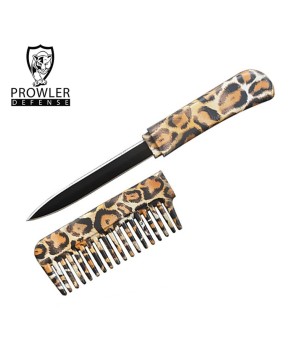 Self Defense Comb Knife – Leopard Print, Hidden Blade