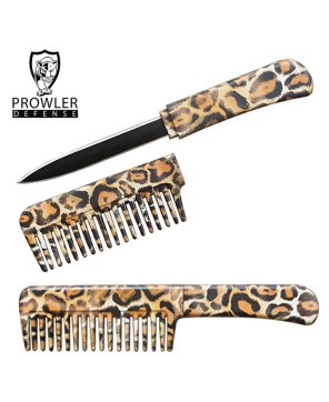 Self Defense Comb Knife – Leopard Print, Hidden Blade