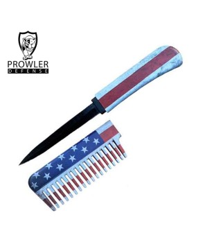 Self Defense Comb Knife – American Flag, Hidden Blade