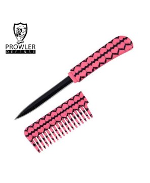 Self Defense Comb Knife – Pink Hearts, Hidden Blade