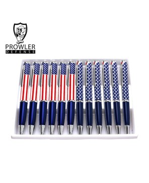 12 Pcs American Flag Pen Knife Set – Hidden Blade Pens