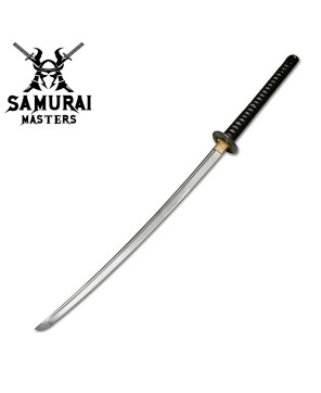 Hand-Forged Warlord Samurai Katana – 43.7" Sword with Display Stand