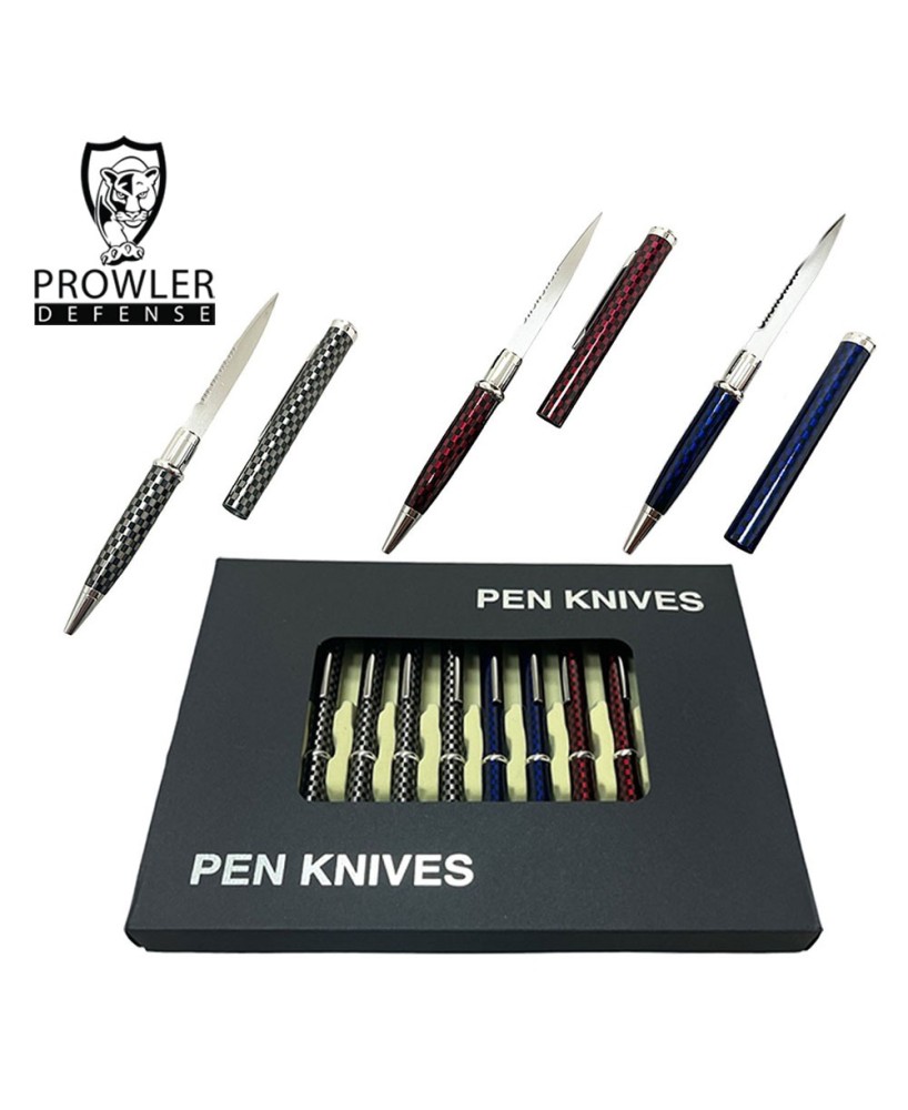 Carbon Fiber Pen Knife Set – 12 pcs Stylish Executive Pens