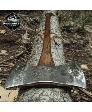 Hand-Forged Double Bit Cruiser Axe | 27" Hickory Handle