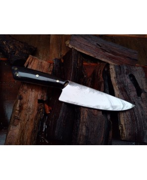 Classic 1095 Carbon Steel Knife with Polished Cow Antler Handle