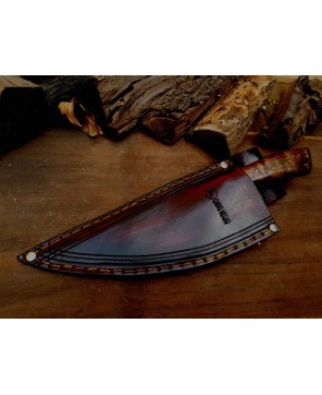 Superstition – Handcrafted Brut de Forje 5160 Steel Blade with Leather