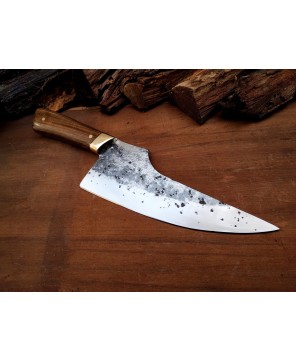 The 14th – Handcrafted 5160 Steel Hunting Knife with Leather Sheath